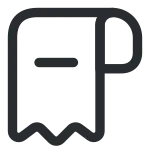 Receipt Minus SVG Icon